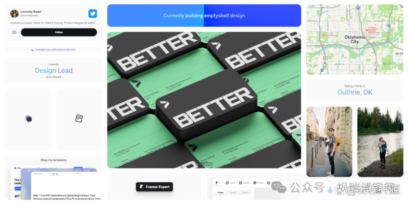 我扒了一个国外BentoBox风格的网页模板，适合做个人介绍主页-云程开源